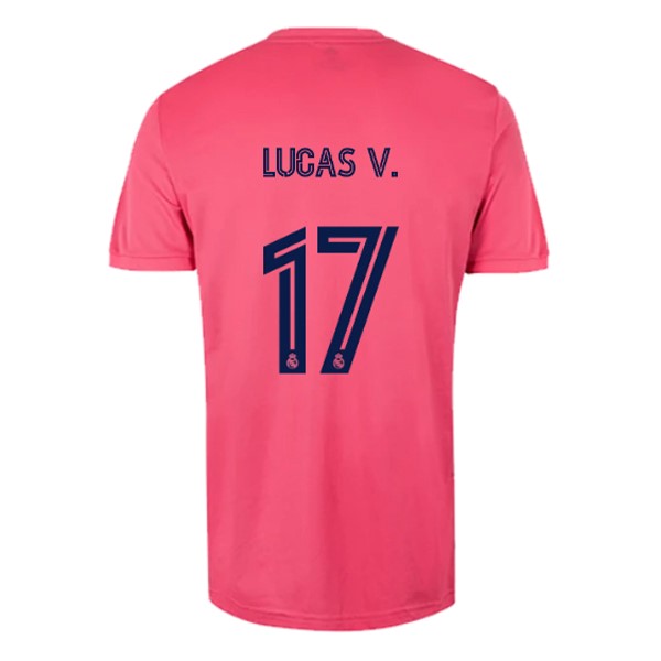 Camiseta Real Madrid 2ª NO.17 Lucas V. 2020-2021 Rosa